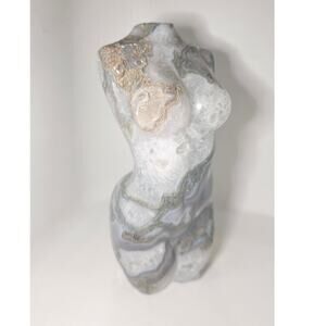 XL Moss Agate Lady Body w/ Druzy! 1.8lb / 6.5in